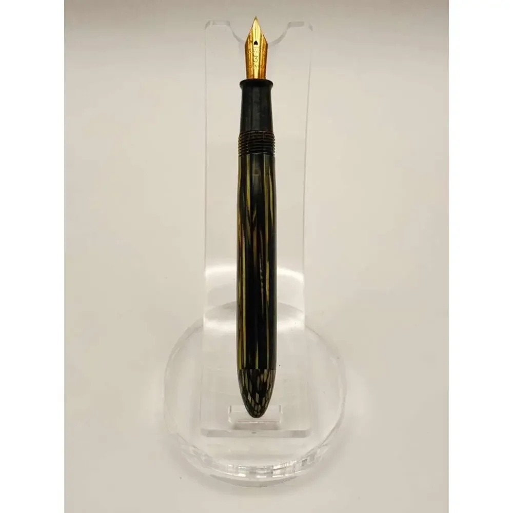 Vintage Sheaffer 350 Striated Fountain Pen No 3 Nib 14kt Vac Fill As Is USA